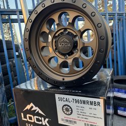 New Rims Full Set Of 4 Size 17x9 LOCK matte Desert Bronce 