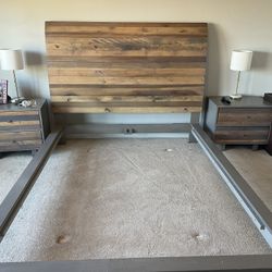 Queen Size Platform Bed - SOLID WOOD