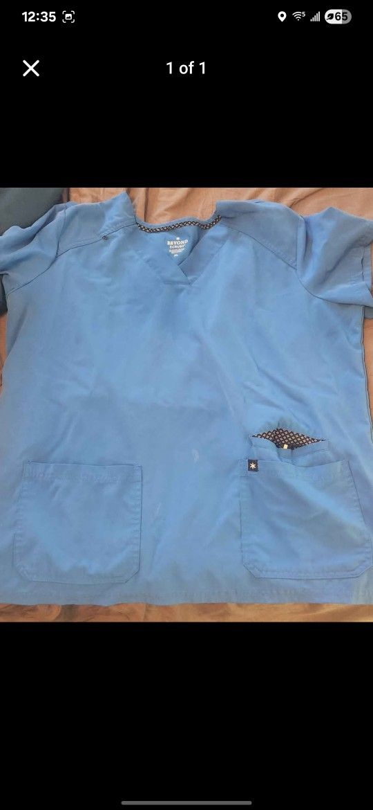 Royal Blue Scrub Top