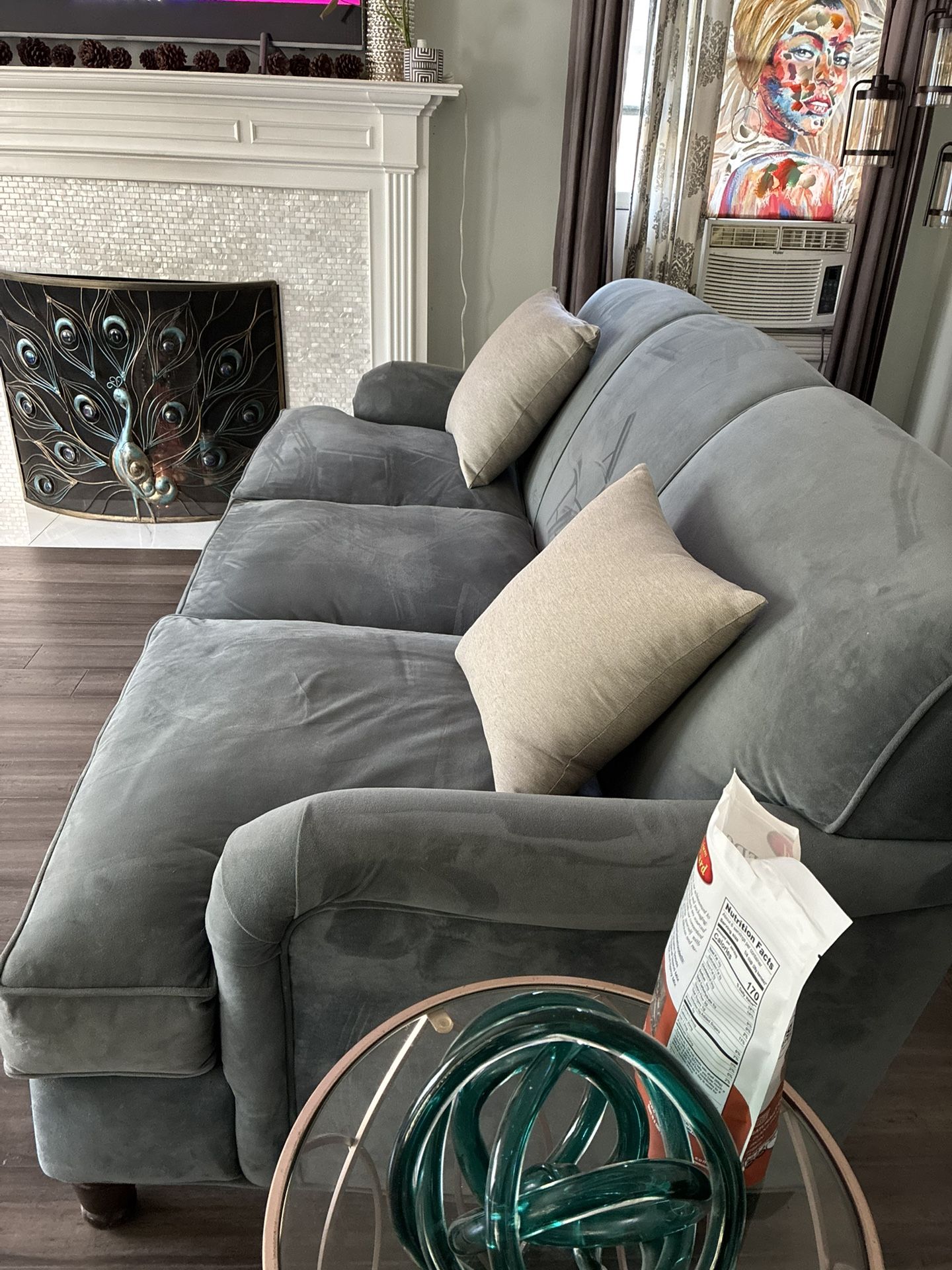 Teal Couch -very Comfortable