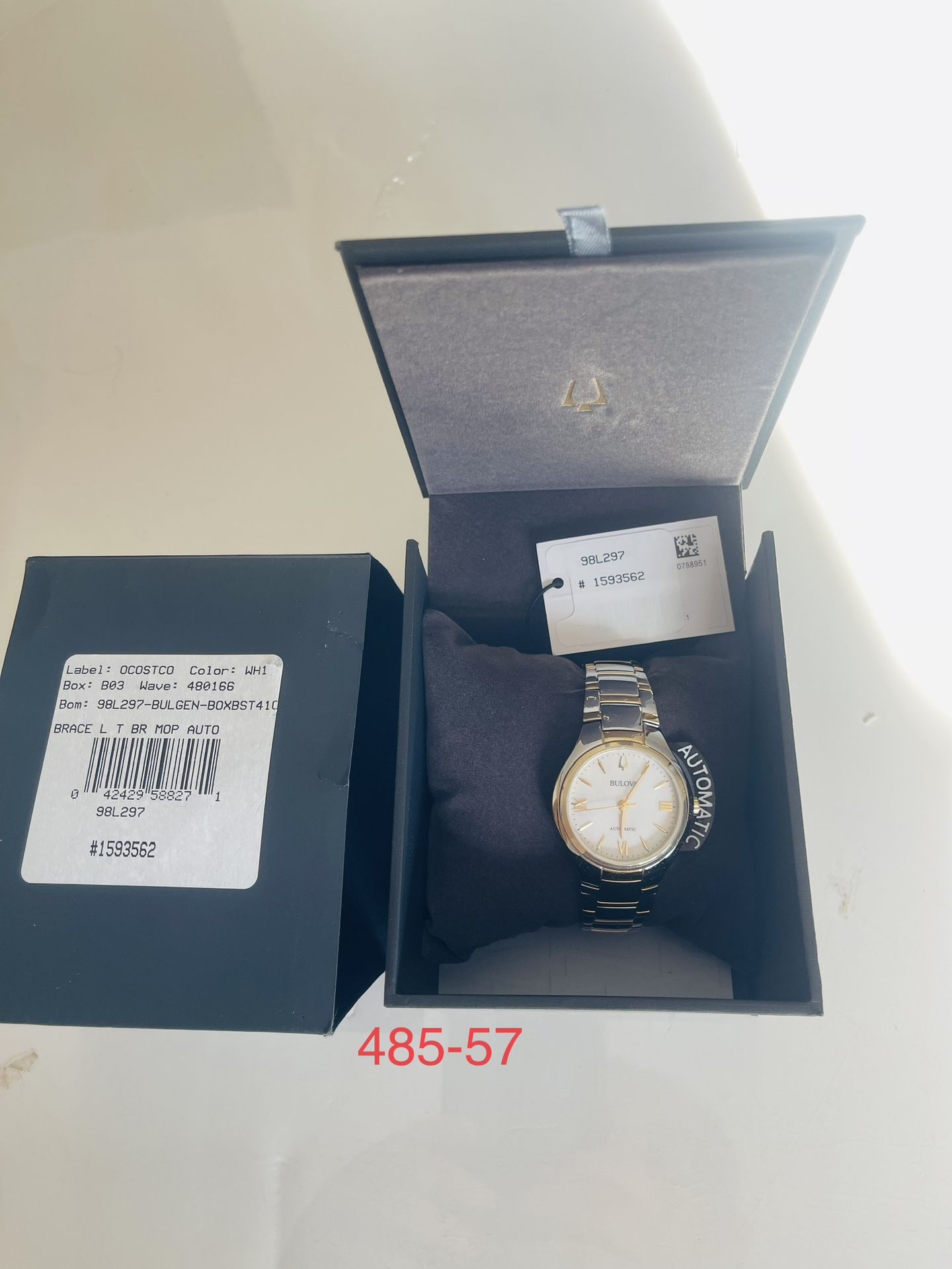 Bulova Classic 98L297 Ladies 34mm Two Tone MOP Dial S/Steel Automatic Watch