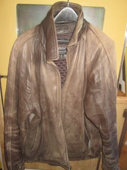 Man's Leather Bomber Jacket