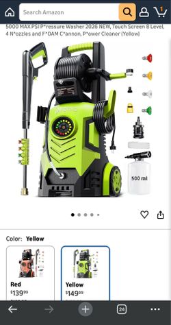 FOTING 5000 PSI Pressure Washer with Touch Screen and Foam Cannon