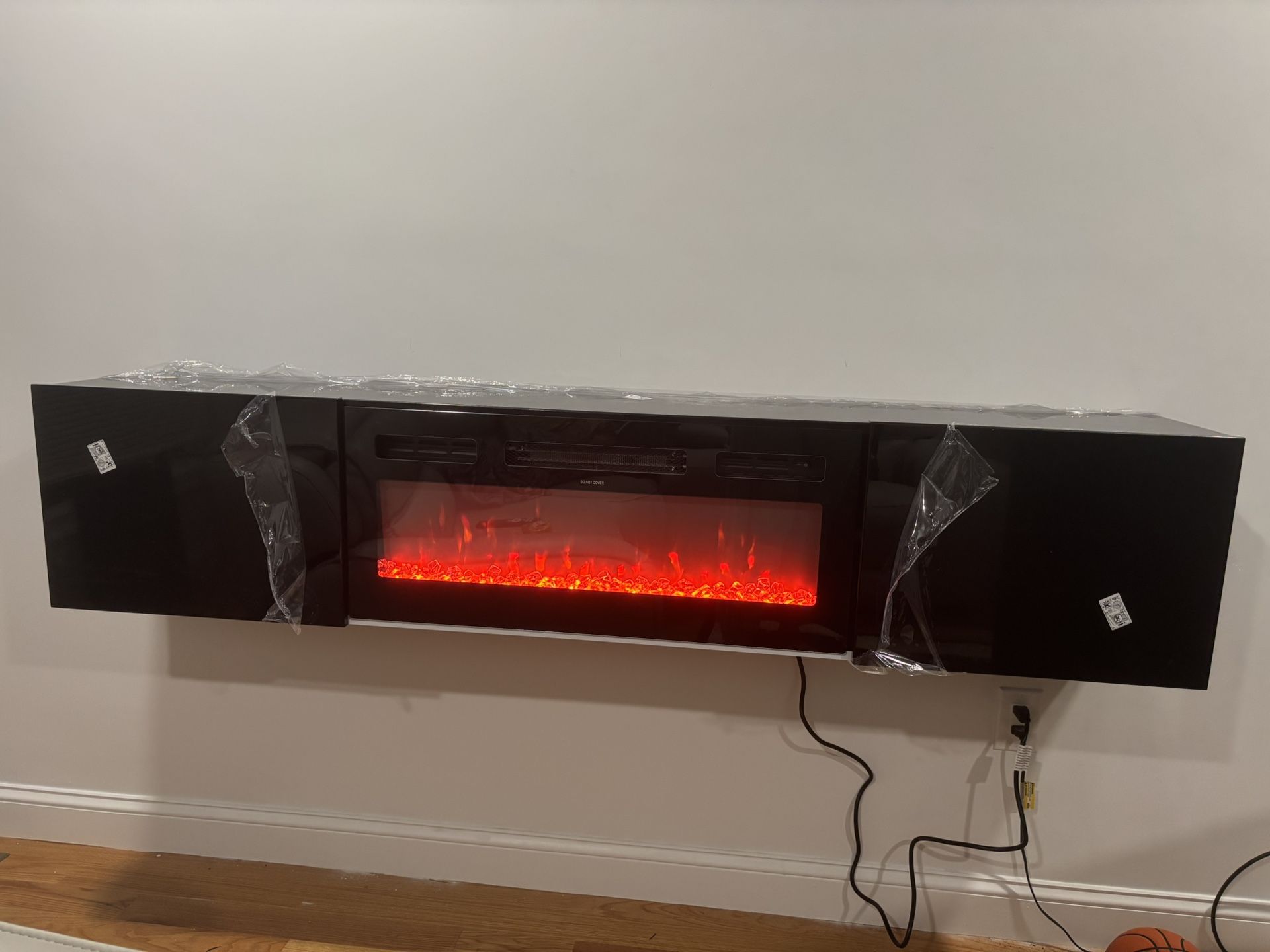 Wall Mounted Fireplace/TV Stand