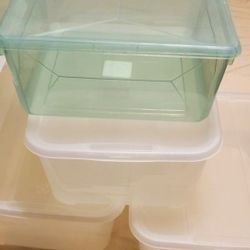 Brand New  7 Heavy Duty Storage Containers With Lids. 