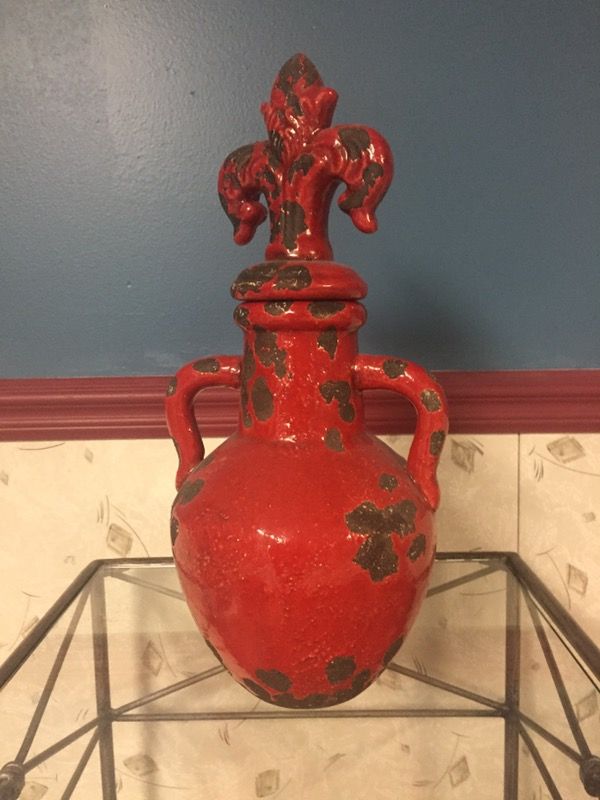 Red Decorative Jar