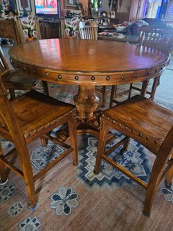 Bistro style dining table with 5 chairs