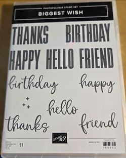 Staampin up Biggest Wish stamp set