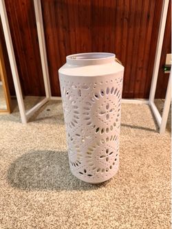 Decorative White Ceramic Vase with Flowers (free)