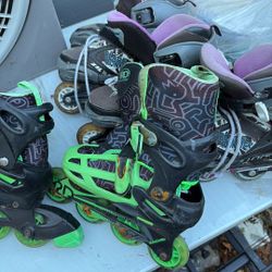 Rollerblades Three Sets Size 3-8