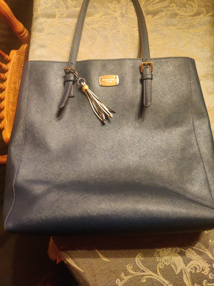 MK Navy Tote Bag 