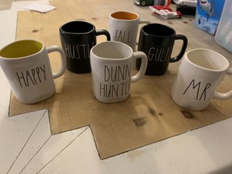 BRAND NEW 9 TOTAL RAE DUNN COFFEE TEA CUPS MUGS AND BABY BIRD TREE HOUSE. ALL FOR $90