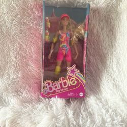 Year 2023 $20.00  Barbie The Movie Margot Robbie - Skating Doll with Neon Outfit,