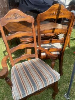 Extendable Wooden Dining Table Set With 6 Chairs