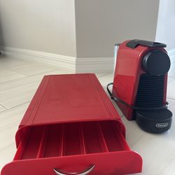 Nespresso Mini Espresso Machine & Capsule Countertop Drawer