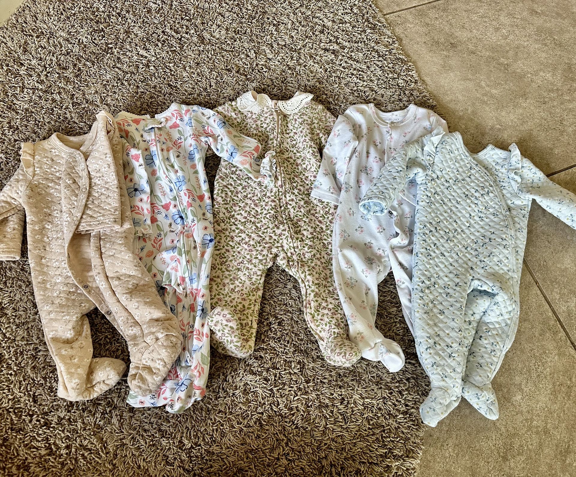 5 Floral Sleep And Play Outfits For Baby Girl