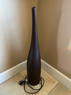 Tall Tower Humidifier Wood Grain Finish