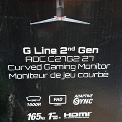 AOC C27G2 Desktop Monitor 165hz Refreshrate