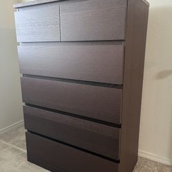 Dark Brown IKEA Dresser (Dimensions In Description)