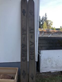 Chevy wood signs. 8’ long