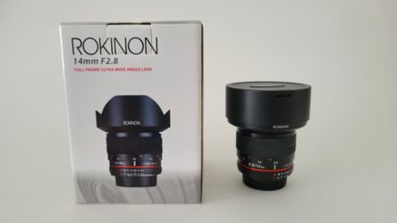 Rokinon 14mm f/2.8 IF ED UMC Ultra Wide Angle Fixed Lens w/ Built-in AE Chip for Nikon AE