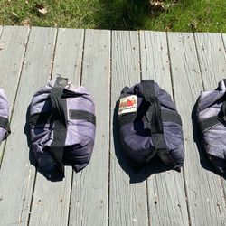 4 tent/canopy/goalie post sandbags …with Carrying handles 