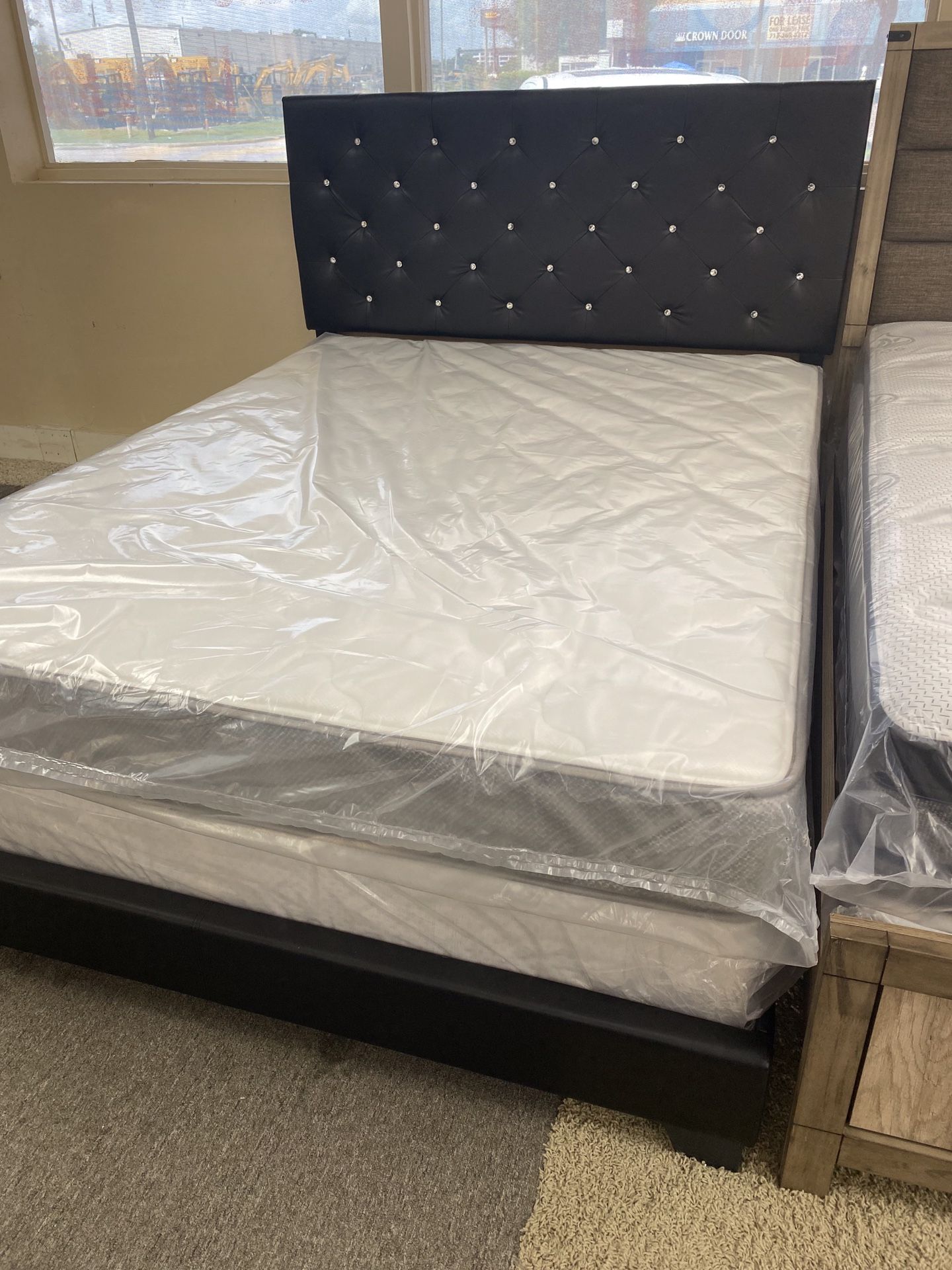 Full Size Bed With Mattress Set