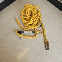 Guardian 50' Lifeline Assembly with Adjustable Rope Grab & Shock Absorber I-8227