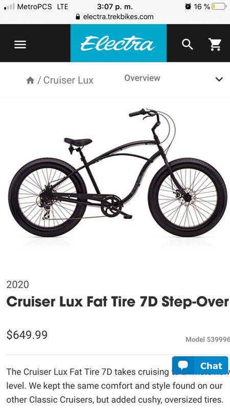 2020 Electra cruiser lux fat tire bike