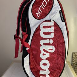 Wilson Tour Thermoguard Racket Red 7 Compartment Tennis Back Pack