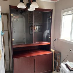 Wood & Glass Hutch 