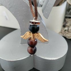 Handmade Brown  Angel With  Brown  Chain 