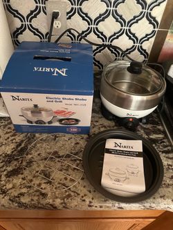 Electric shabu and grill cooker 2 Qt