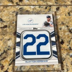Clayton Kershaw Number Patch