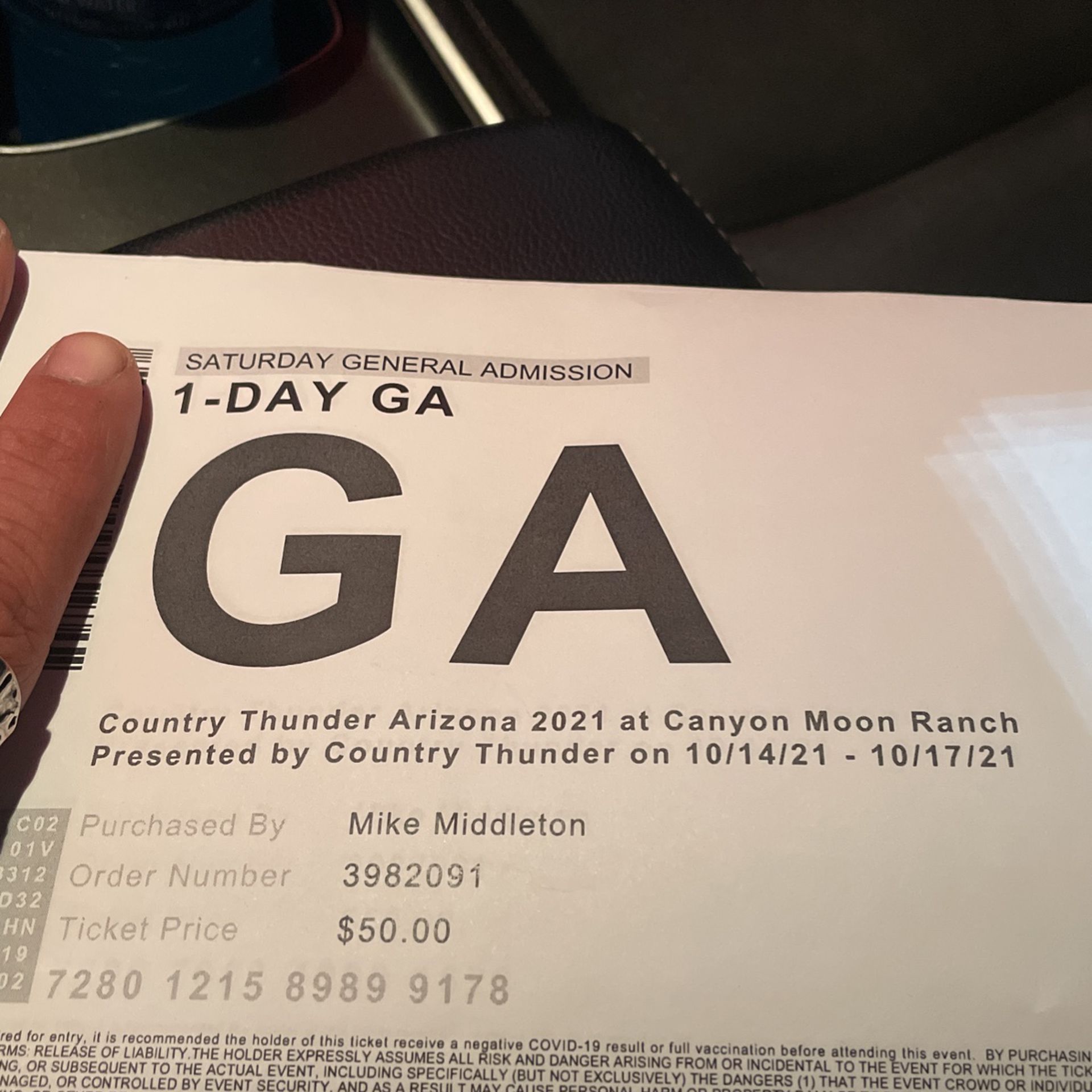 Country Thunder Tickets 50–OBO