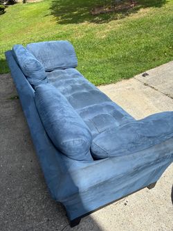 Blue used couch