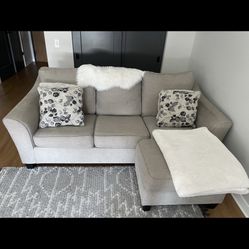 Couch with Queen Size Pull Out Bed Attached 