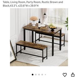 Dining table set with 2 branches