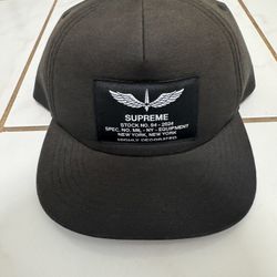 Supreme Surplus 5-Panel Hat Black Snapback SS24 For $50