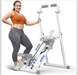 MERACH Stair Stepper for Home Gym Exercise, New Version Stairmaster for Full-Body Workout, Compact Folding Stair Climber with Extended Step Range, Adj