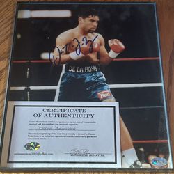 Signed Autograph Of Oscar De La Hoya