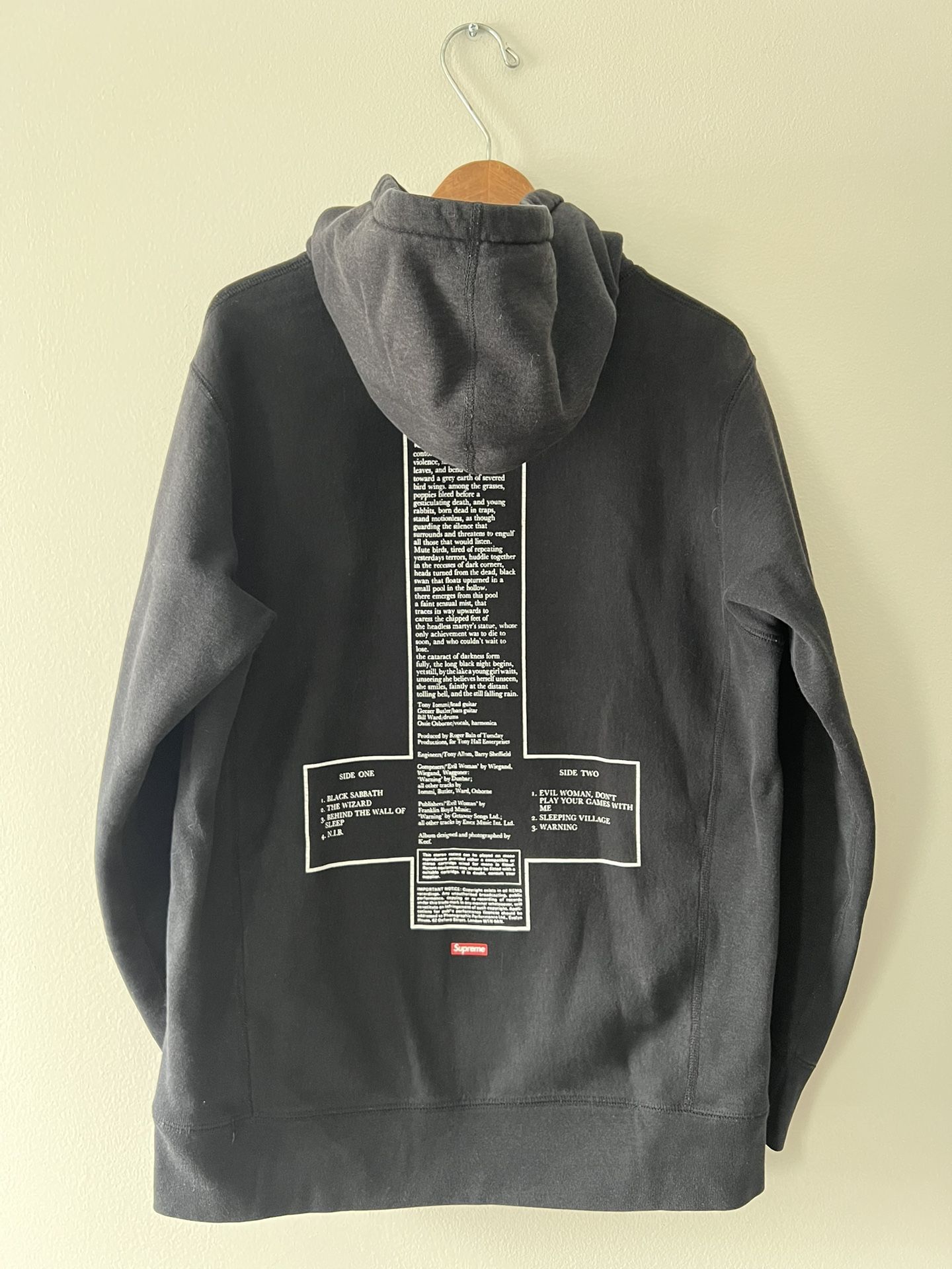 Supreme SS16 Black sabbath Hoodie