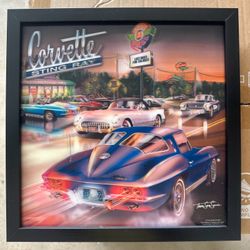 Corvette Sting Ray 3D Wall Art Decoration. 13” X 13” inch GM