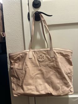 Tory Burch Ella Nylon Tote & Britten Zip Wallet Set - Neutral Beige