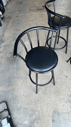 Spinning Black Barstools
