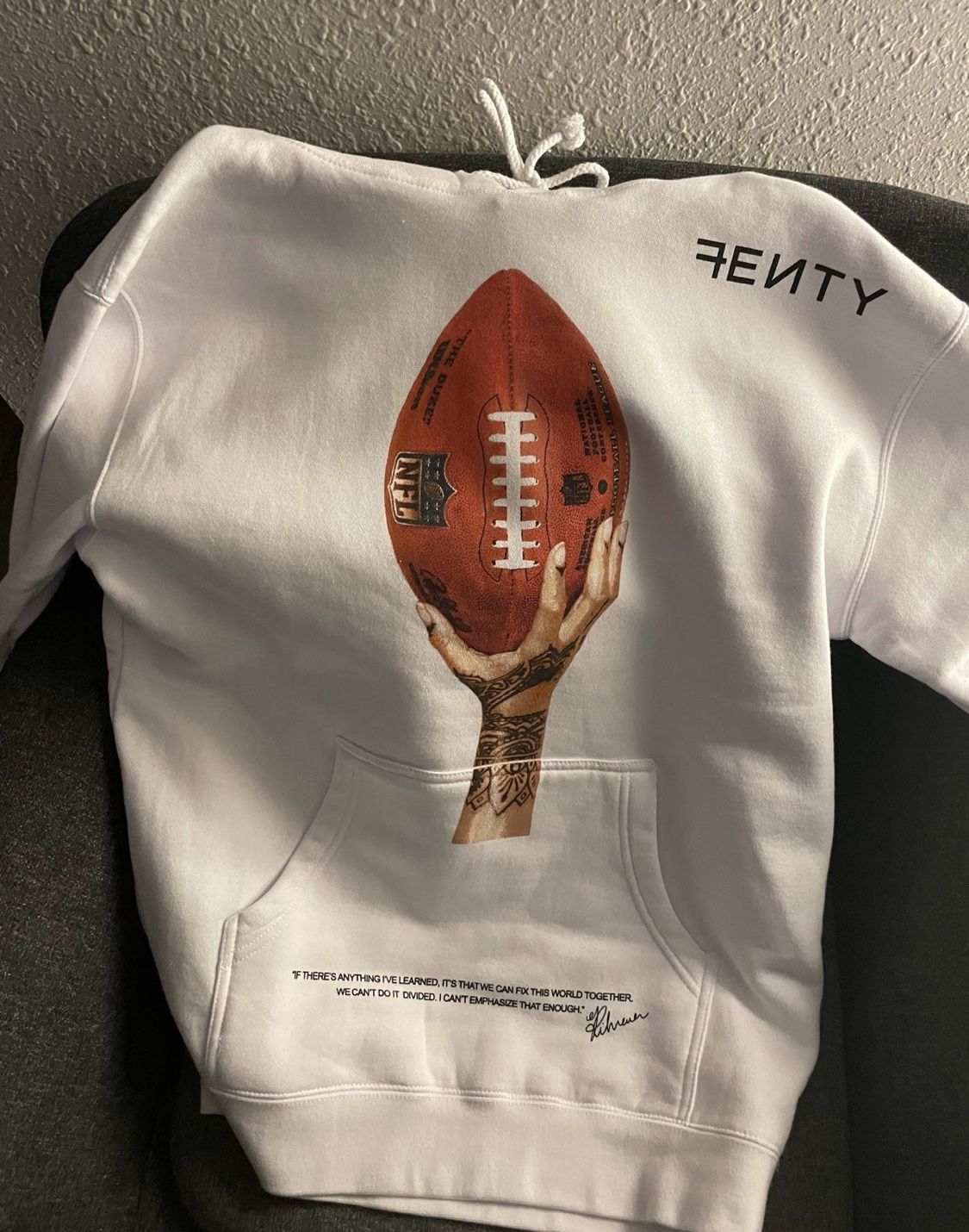 Rihanna Fenty Superbowl Hoodie Mitchell And Ness Size Small for Sale in  Federal Way, WA - OfferUp