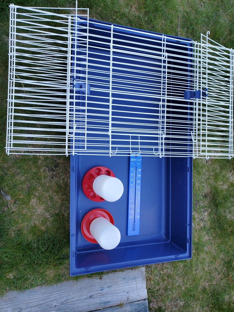 Chicken. Rabbit Cage