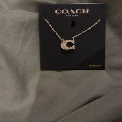 Brand New Coach “C” Necklace 