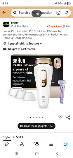 4 Head! - Braun Silk Expert Pro 5 PL5347 - Complete Full Body IPL Laser Kit