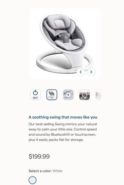The Munchkin Bluetooth Enabled Baby Swing in white